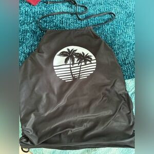 super cute swim suit with palm trees